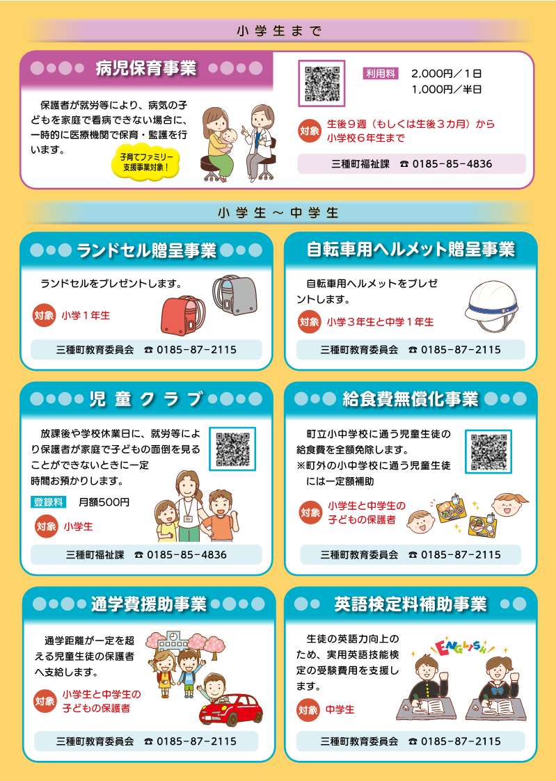 三種町子育て支援ガイド3ページ目