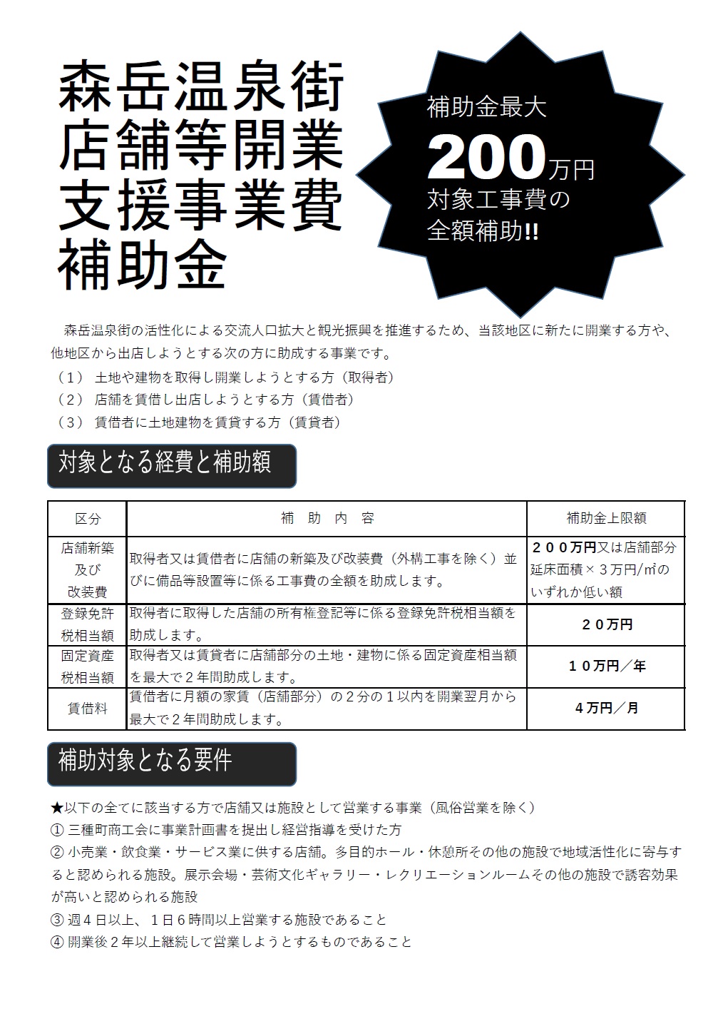 補助金チラシ