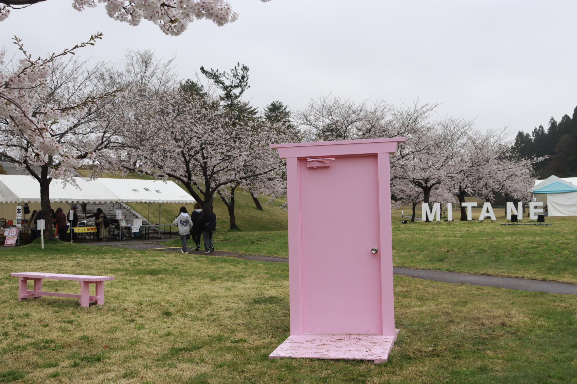 惣三郎沼公園桜まつりの会場風景